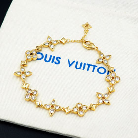 Louis Vuitton LV inlaid zircon floral hollow bracelet-3542  